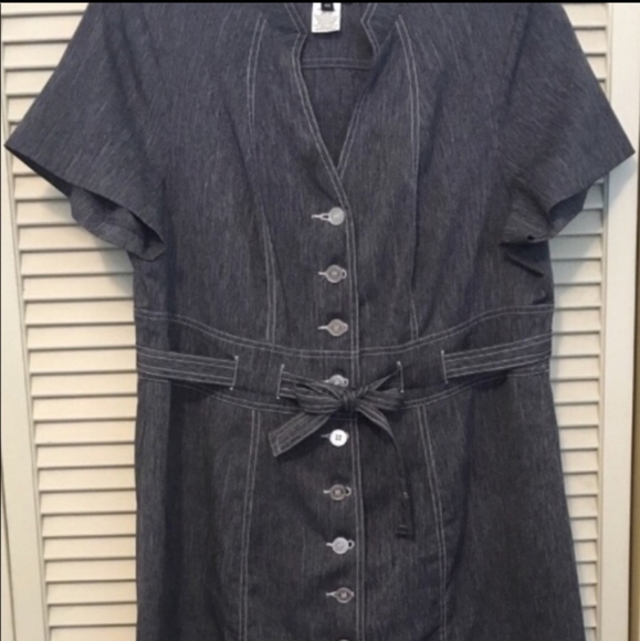 Sweet Brand Gray Belted Dress - Picture 1 of 4